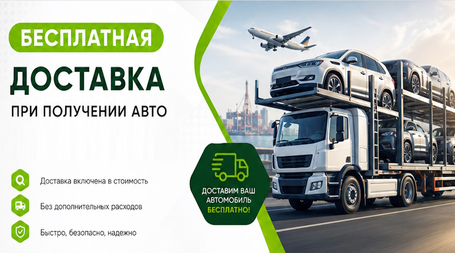 Акция! Бесплатная доставка по Чернушке при получении авто